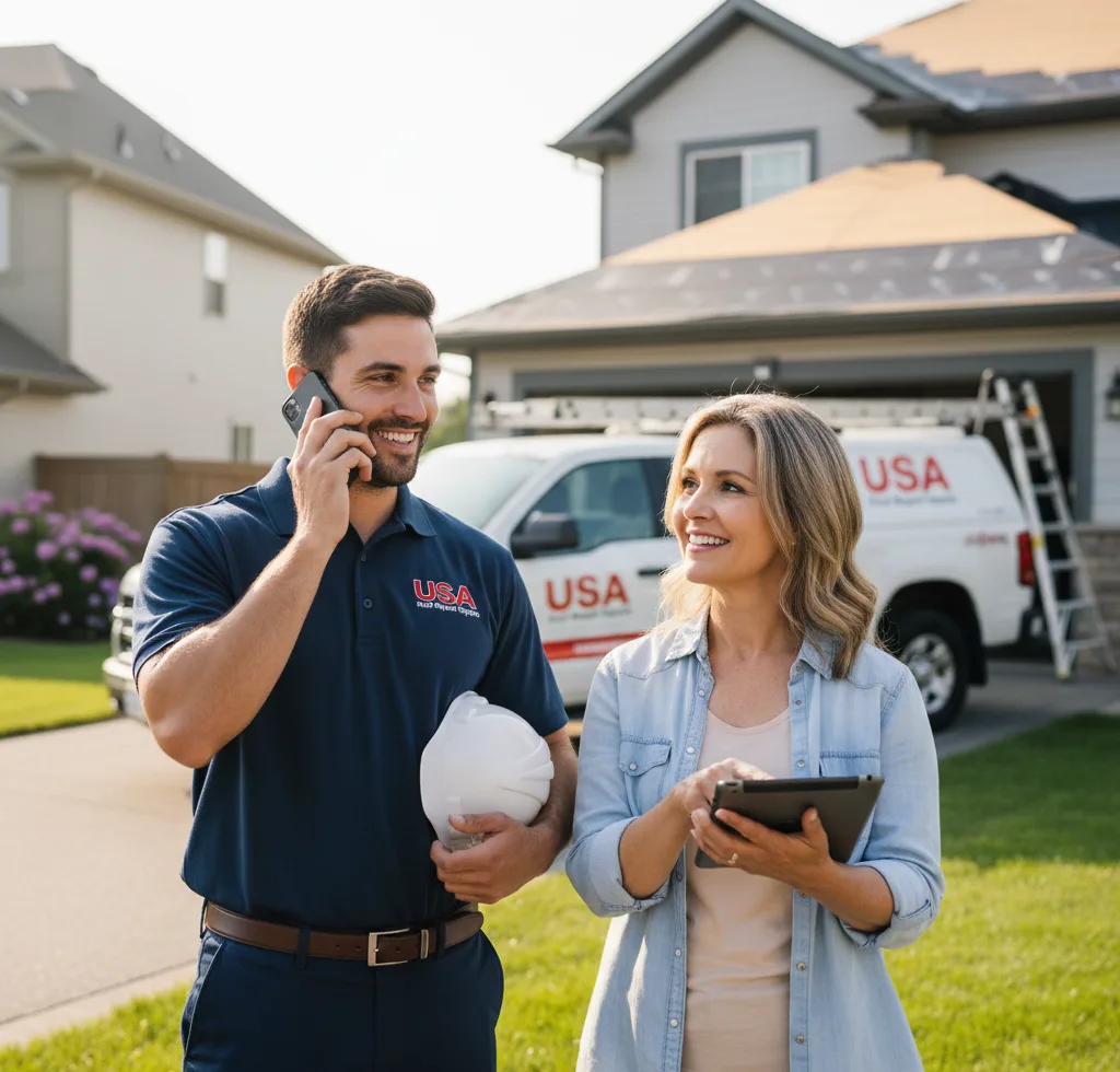 USA Roof Repair Experts customer support in Ladd